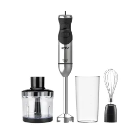 Solac Hand Blender Silver 1500 Watt / Cup / Stainless Steel Blades / Chopper /Mixer