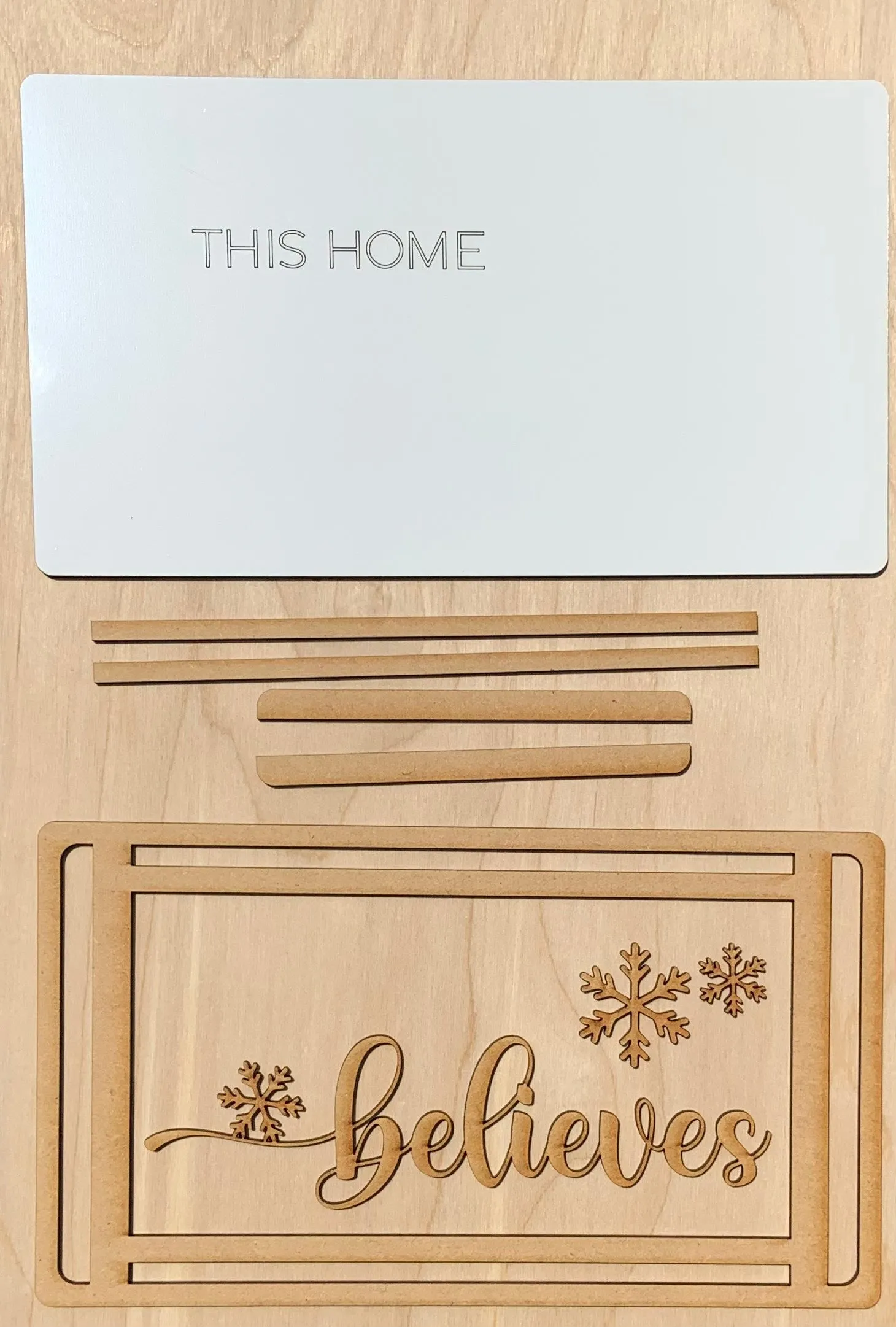 This Home Believes SVG Laser Ready Glowforge File ThunderUSA