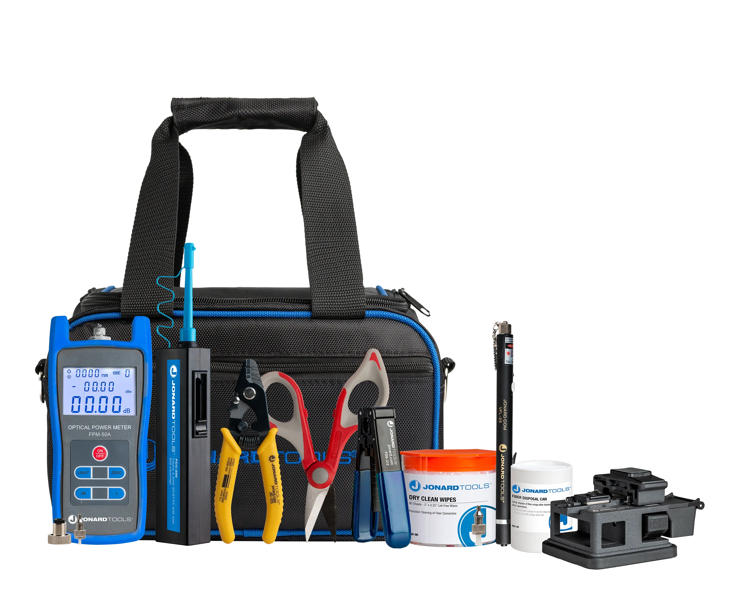 TK-185: FTTH Prep Kit w/ Power Meter, Jonard