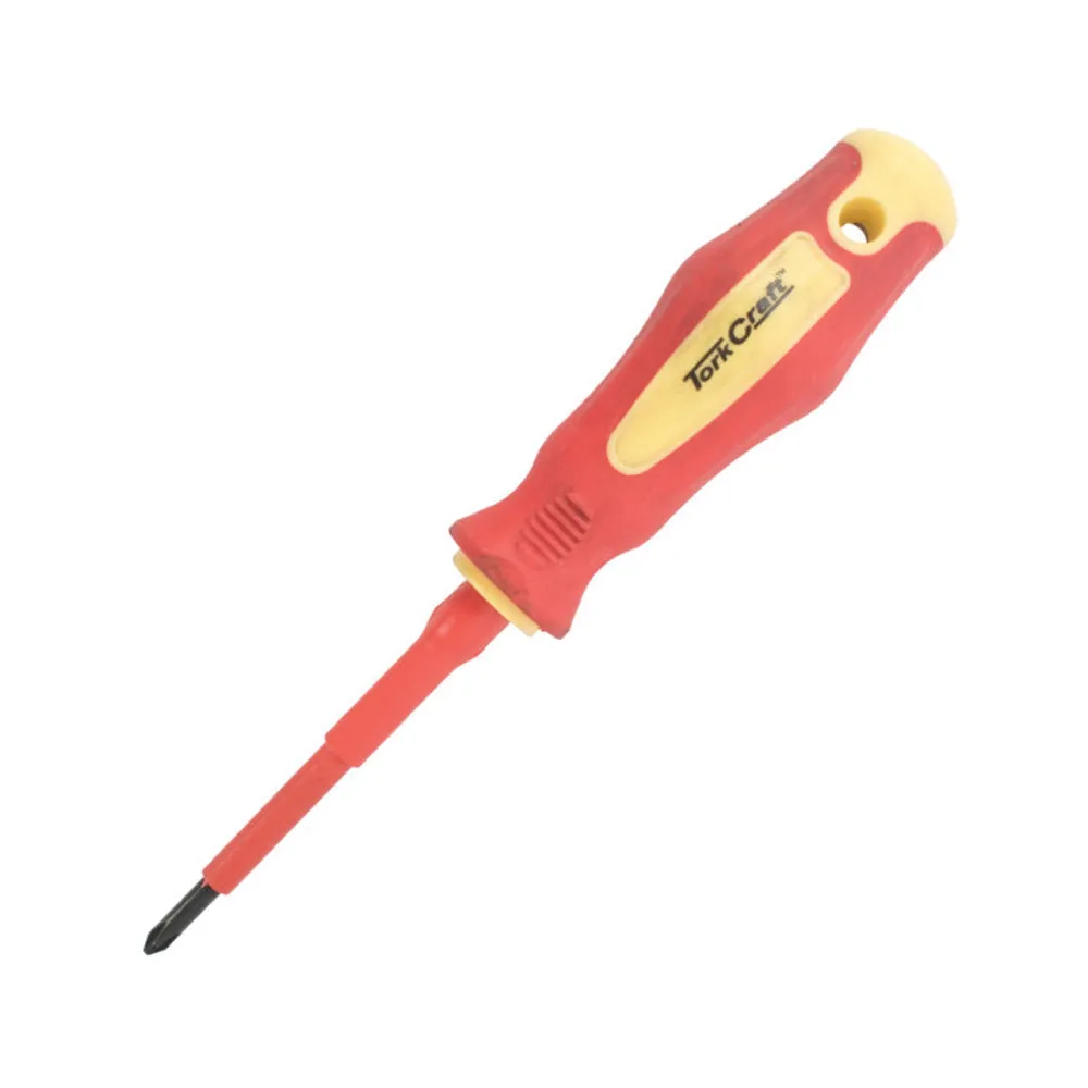 TORK CRAFT SCREWDRIVER INSULATED PHIL.NO.1 X 80MM VDE