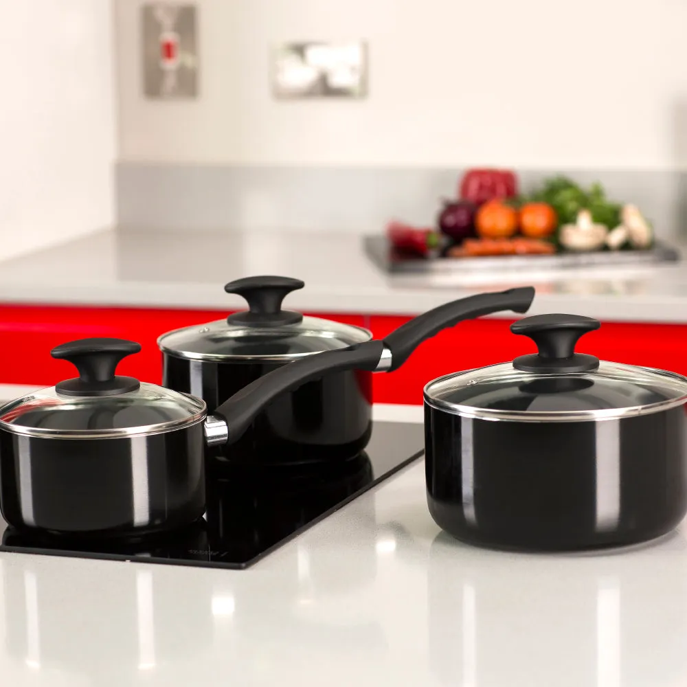 Tower Essentials 3 Piece Pan Set Black