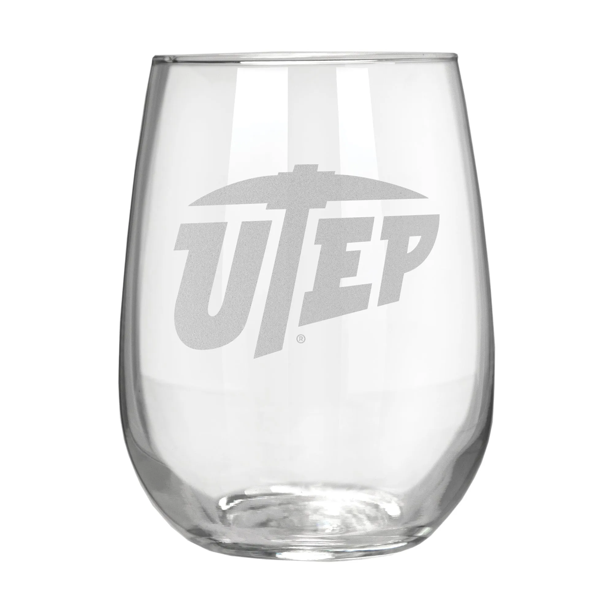 UTEP Miners 17 oz. Stemless Wine Glass