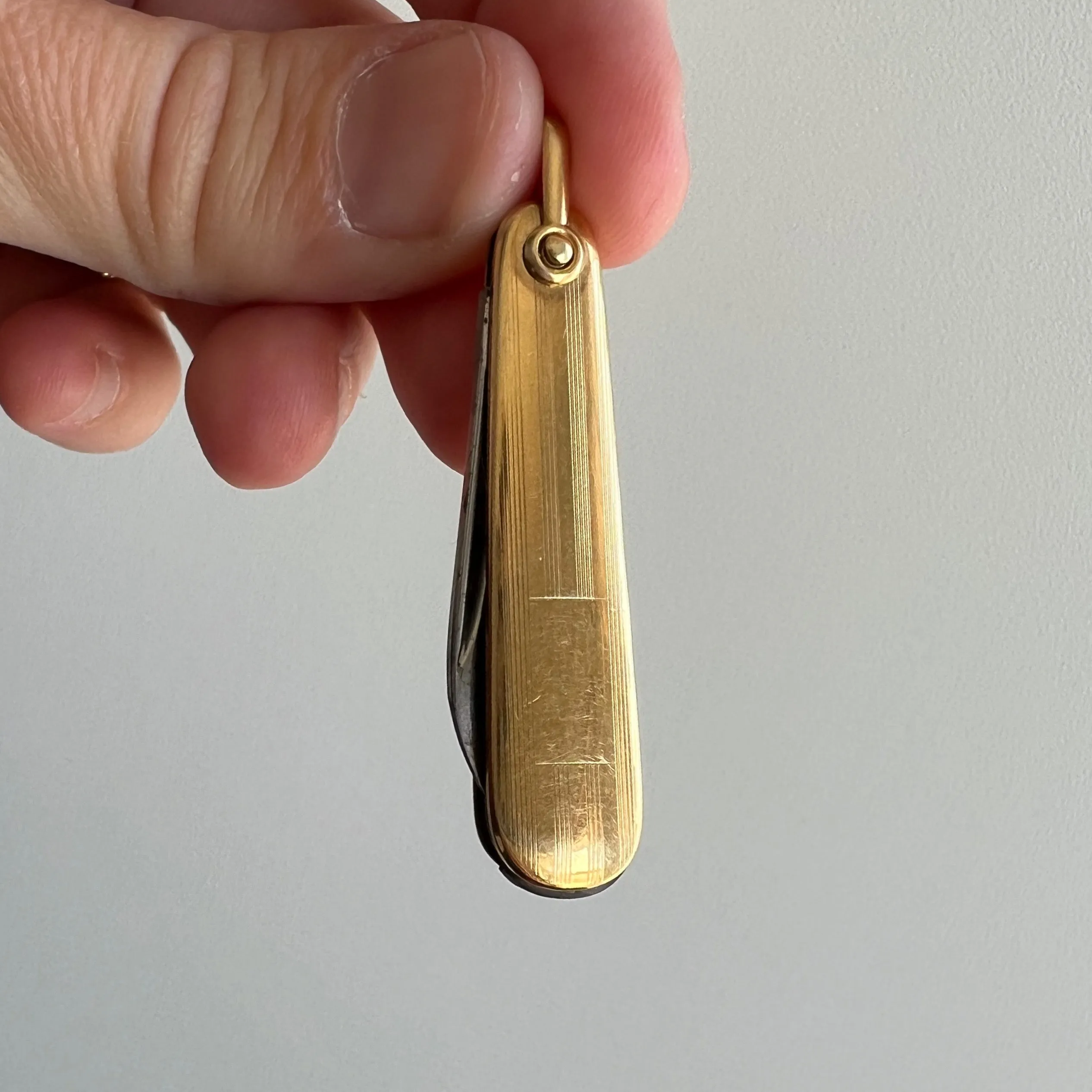 V I N T A G E // for tiny slices / gold filled pen knife / a pocket knife pendant