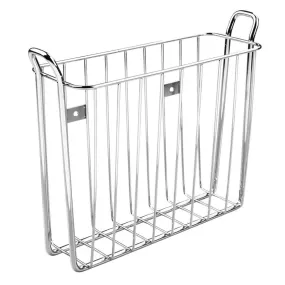 Wall Mount Chrome Magazine Rack