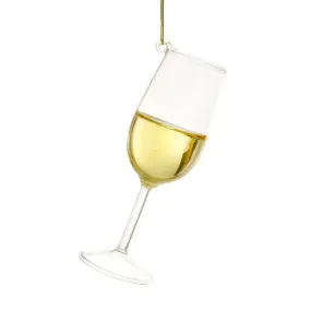 White Wine Glass Ornament