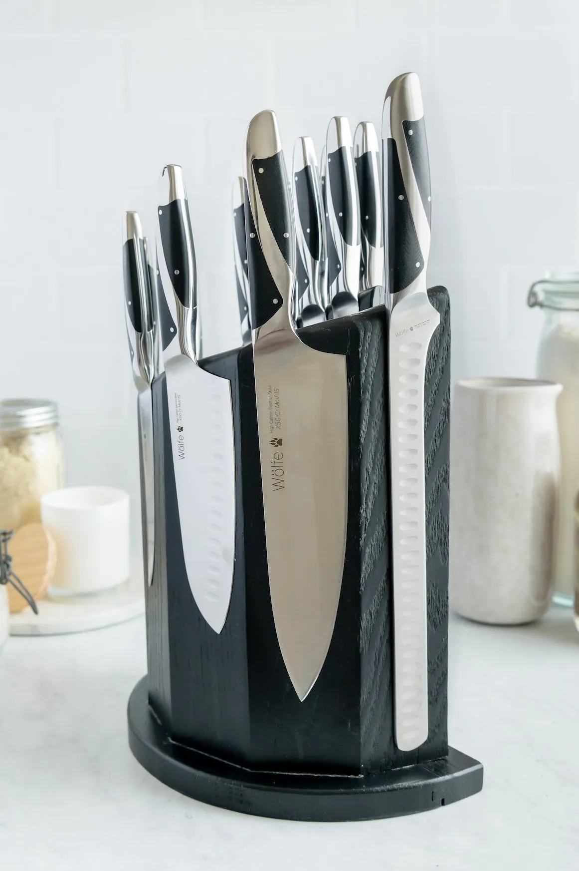 Wölfe 14 Pc Cutlery Set with Magnetic Block